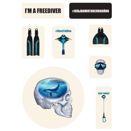 Стикерпак "Born to Dive" FreeDiveGo