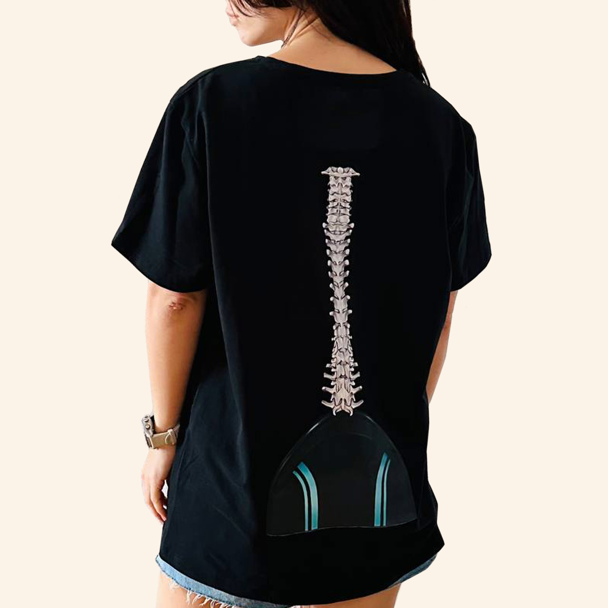 Футболка "Позвоночник" черная — изображение 2