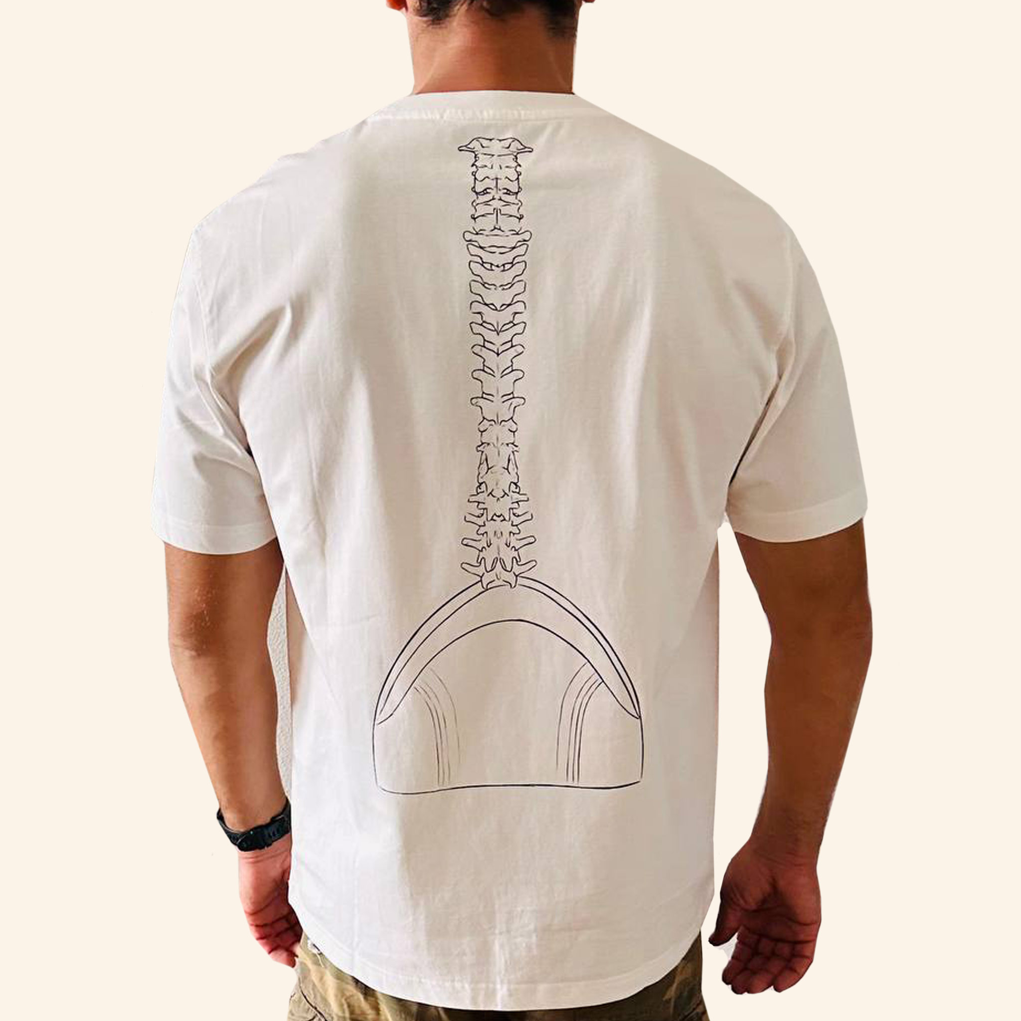 Футболка "Позвоночник" белая